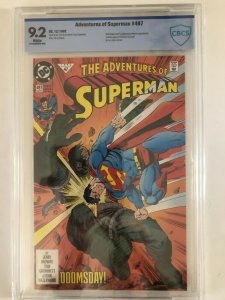 ADVENTURES OF SUPERMAN #497 CBCS 9.2 WHITE 12/92  DC  / DOOMSDAY