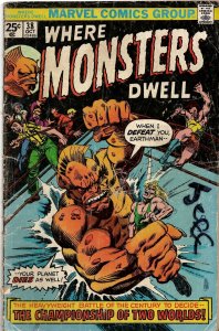 Where Monsters Dwell #38 VINTAGE 1975 Marvel Comics