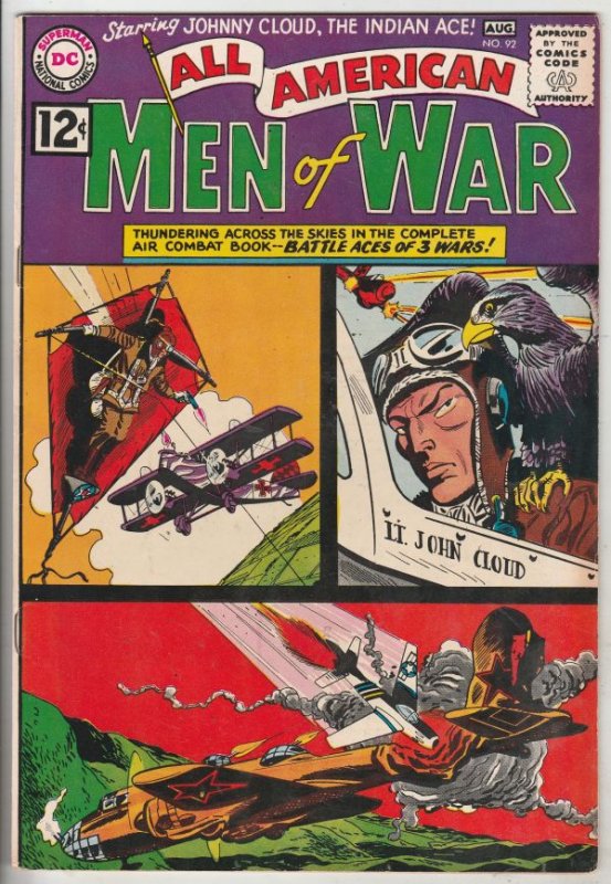 All-American Men of War #92 (Aug-62) VF/NM High-Grade Johhny Cloud