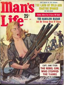 Man's Life 8/1959-Civil War-Good Girl Art cover-wanton women-spicy pulp-VG