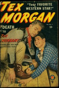 Tex Morgan #9 1950-Marvel Western Comic -Photo cover- Final Issue Poor