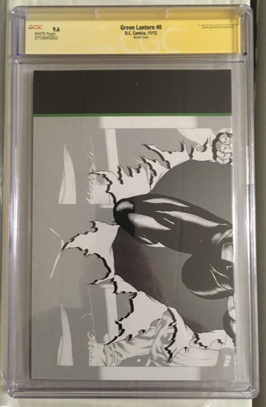 1ST FULL SIMON BAZ Green Lantern #0 1:25 Sketch Variant CGC 9.6 NM+ 52 2X SIGNED