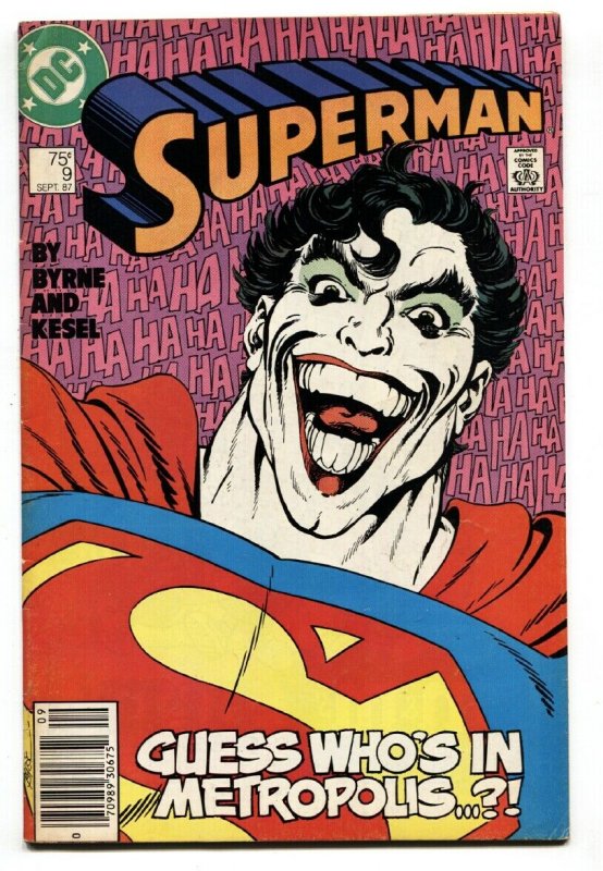 Superman #9 1987 DC comic book JOKER - Newsstand variant