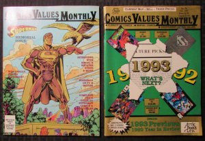 1992/93 COMICS VALUES MONTHLY Magazine Special #2 w/ Poster #78 LOT of 2 FN+ 6.5