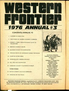 Western Frontier Annual #3 1976-gunfight-Butch Cassidy-Bronco Charley Miller-FN