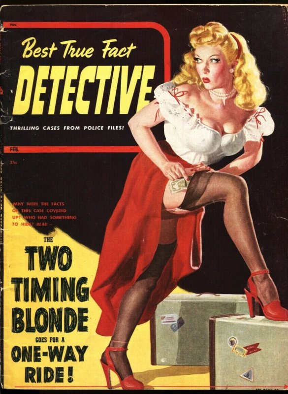 Best True Fact Detective 2/1940-Newsbook-lurid pulp crime-George Gross-VG-