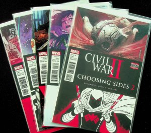 Choosing Sides #2-6 (Jul-Sep 2016, Marvel) - Set of 5 - Near Mint