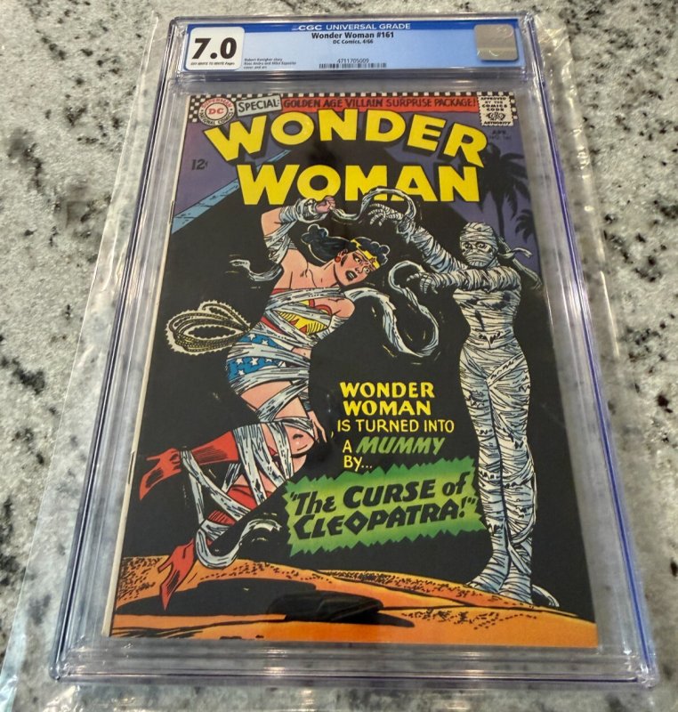 Wonder Woman # 161 CGC Graded 7.0 DC Comic Book 1966 Bondage Cover JH33