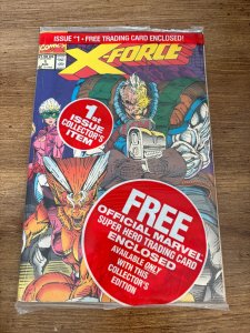X-Force # 1 NM Marvel Comic Book Sealed In Polybag Shatterstar Card 21 J408