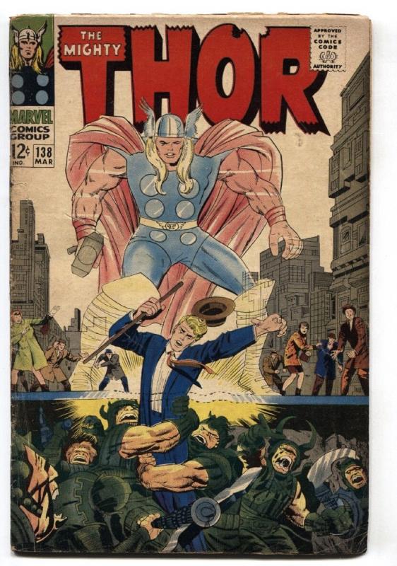 Thor #138 1966 comic book- Jack Kirby- Marvel Silver Age G-