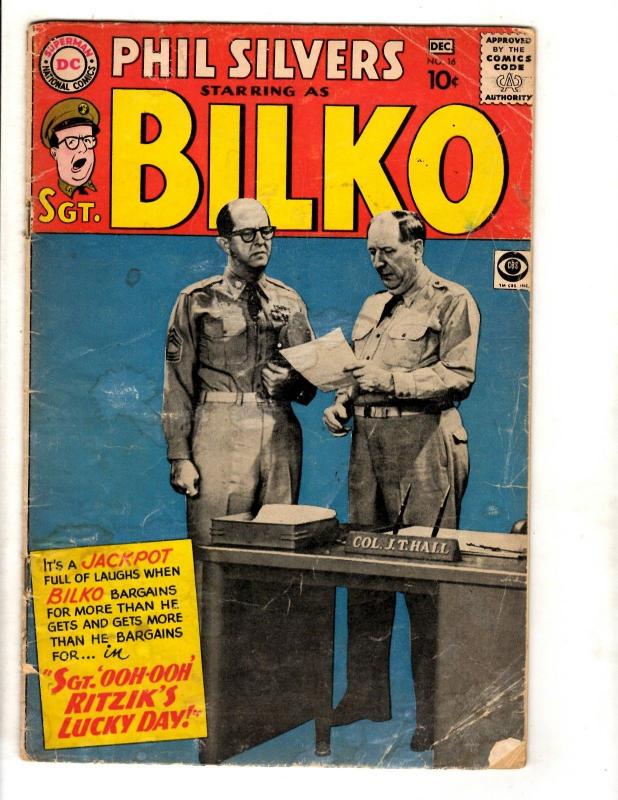 Sgt. Bilko # 16 VG DC Silver Age Comic BOok Phil Silvers CBS TV Photo Cover JL16