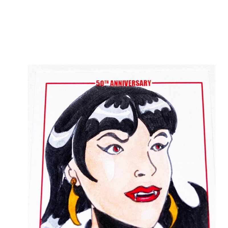 Vampirella 50Th Anniversary Sketch Card By Wilson Ramos Jr Dynamite (G)