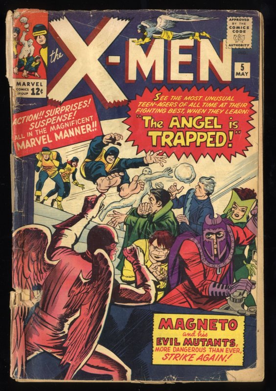 X-Men #5 FA/GD 1.5 3rd Appearance Magneto! 2nd Scarlet Witch!