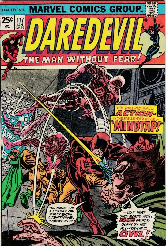 Daredevil 117 VF Last Gerber Script (Marvel Jan. 1975)