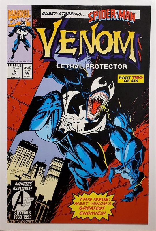 Venom: Lethal Protector #2 (Mar 1993, Marvel) VF/NM 