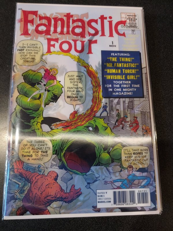 MONSTERS UNLEASHED #7 MORA LENTICULAR VARIANT HOMAGE TO FANTASTIC FOUR #1 NM