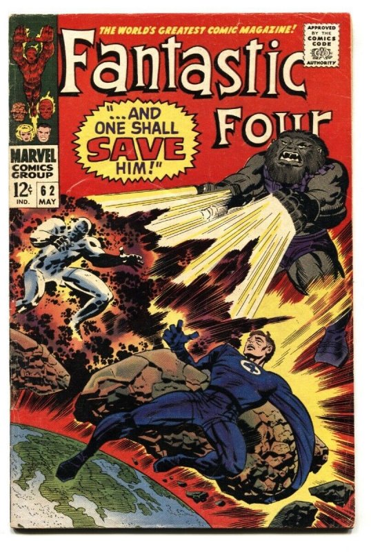 FANTASTIC FOUR #62 comic book 1967-1st appearance of Blastarr