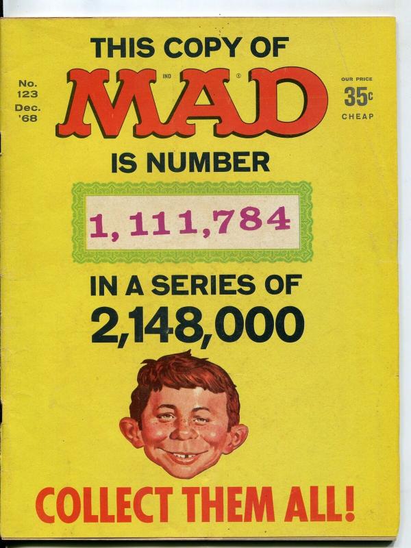 Mad-Magazine-#123 1968-Mingo-Mort Drucker-Don Martin-David Berg-Peanuts