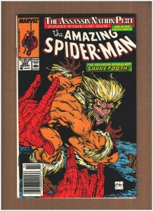 Amazing Spider-man #324 Newsstand Marvel 1989 McFarlane SABRETOOTH VF 8.0