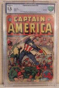 Captain America Comics #22 (1943)  CBCS FR/G 1.5. Conserved