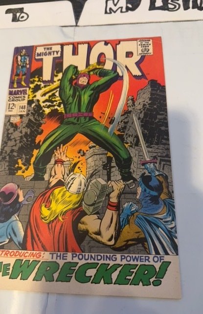 Thor #148 (1968)introducing the Wrecker 1st app light tanning