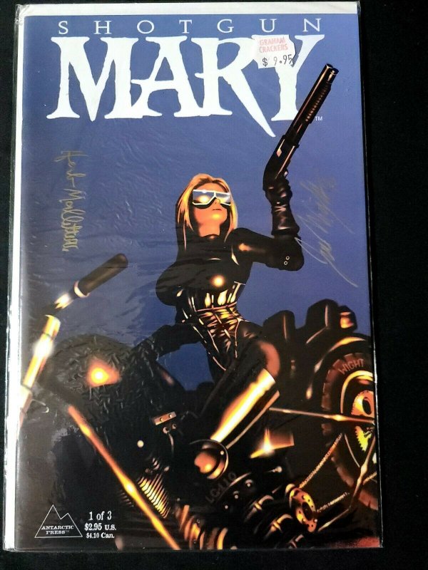 2 signed  Shotgun Mary  #1- Joseph Wight, Warrior Nun, 1995, Antarctic Press