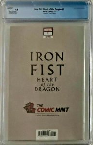Iron Fist Heart of the Dragon #1 CGC 9.8 Comic Mint Edition Virgin Dell'Otto COA