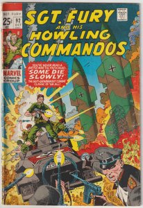 Sgt. Fury And His Howling Commandos #92 (Oct 1971, Marvel), G-VG (3.0), 52 pages