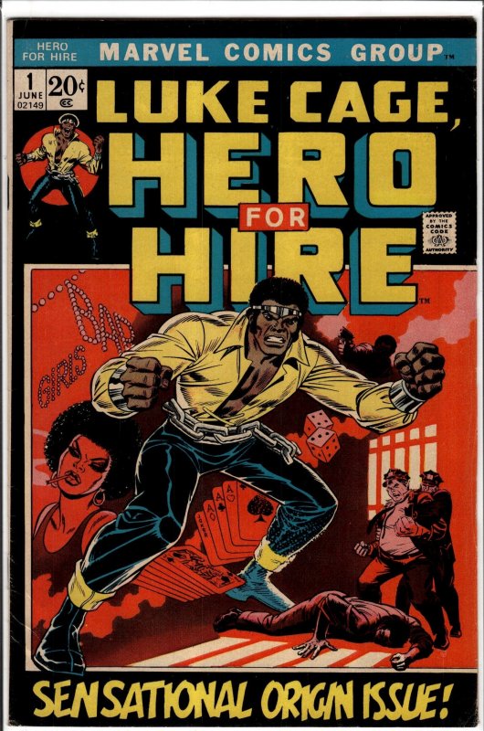 Hero for Hire #1 (1972) 1st Luke Cage! Staples and CF attached!