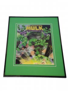 VINTAGE 2003 Incredible Hulk 3D Lenticular Framed Poster Display Marvel