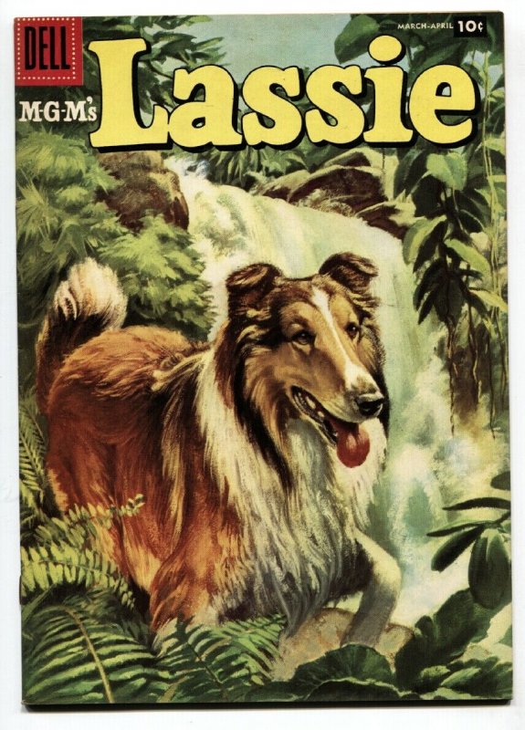 Lassie #33 1956-Dell-famous MGM Collie-FN/VF