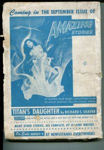 Amazing Stories 8/1948-Ziff-Davis-pulp sci-fi-Good Girl Art-Robert G. Jones-P