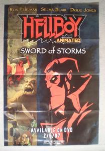 HELLBOY SWORD OF STORMS Promo Poster, 24x36, Unused, more Promos in store, E&