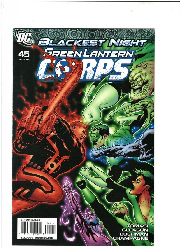 Green Lantern Corps #45 DC 2010 Blackest Night Guy Gardner Red Lantern NM- 9.2 