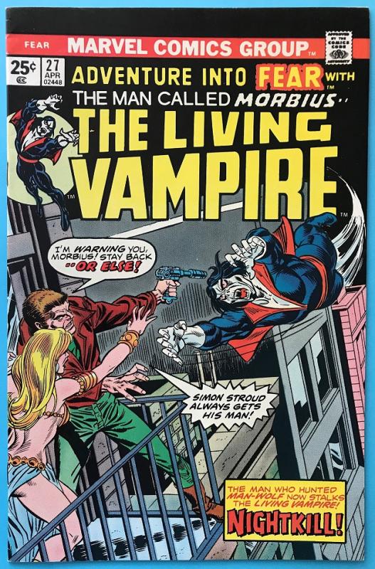 ADVENTURE INTO FEAR 27 MORBIUS 1975 VF MARVEL COMICS