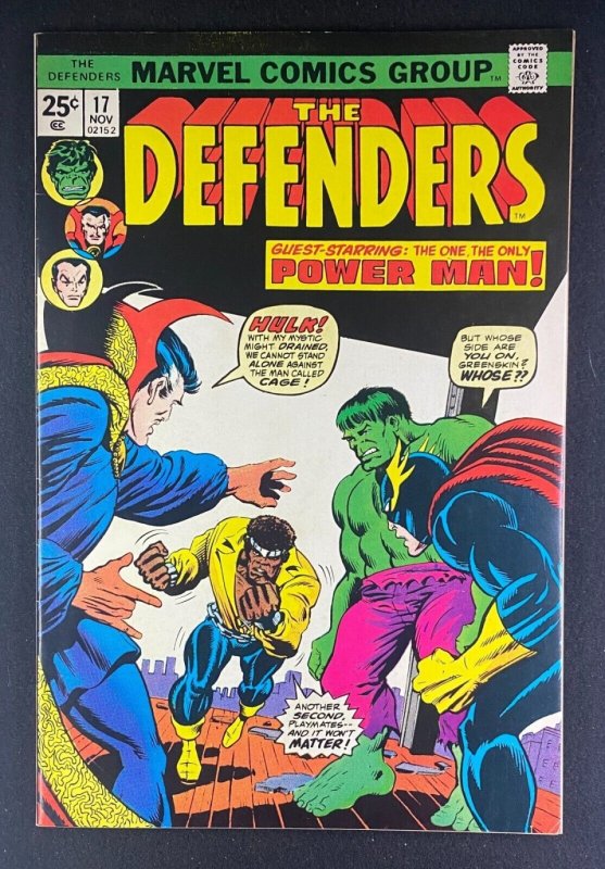 Defenders (1972) #17 VF+ (8.5) 1st App The Wrecking Crew Luke Cage