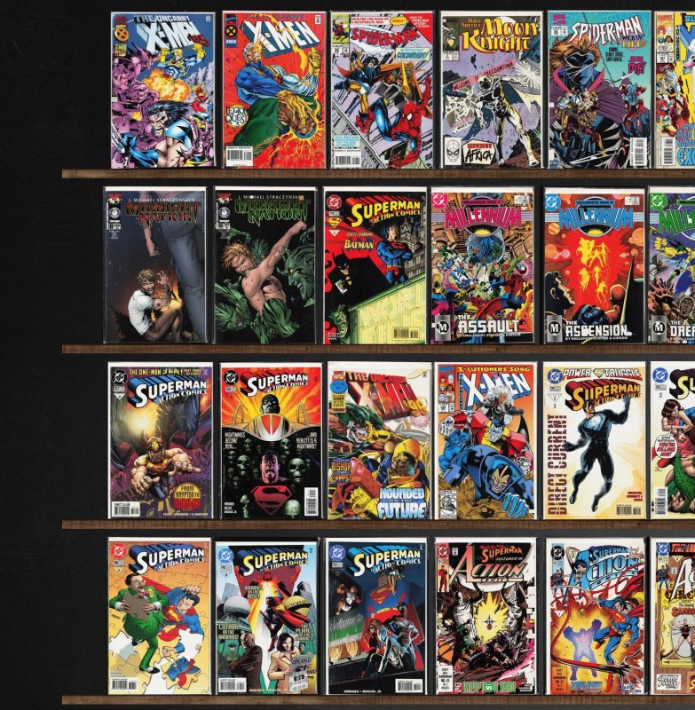 Huge Lot 140+ Comics with Action Comics, The Uncanny X-Men & More!