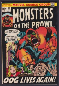 Monsters on the Prowl #20 7.5 VF- Marvel Comic - Dec 1972