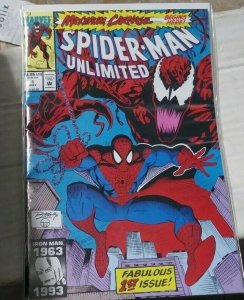 SPIDER-MAN UNLIMITED # 1 1993 MARVEL maximum carnage  1st shreik venom movie key