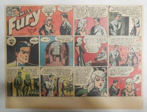 Miss Fury Sunday by Tarpe Mills from 10/1/1944 Size: 11 x 15  Very Rare Year #4