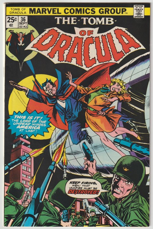 Tomb of Dracula #36 (Sep 1975, Marvel), NM+ condition (9.6)