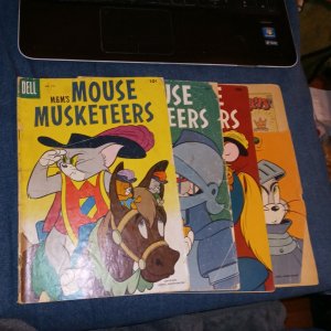 M.g.m's Mouse Musketeers 5 6 10 11 Dell Comics Lot Run Set Tom And Jerry cartoon