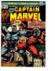 Captain Marvel # 33 FN Comic Book Jim Starlin Avengers Hulk Thor Thanos J149