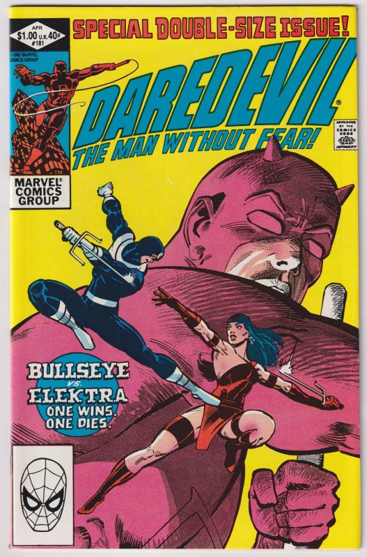 Daredevil #181 (1982) Death of Elektra