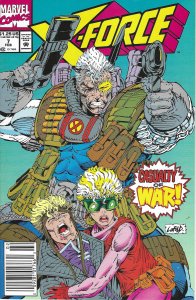 X-Force #7 Newsstand Edition (1992) - barcode on cover