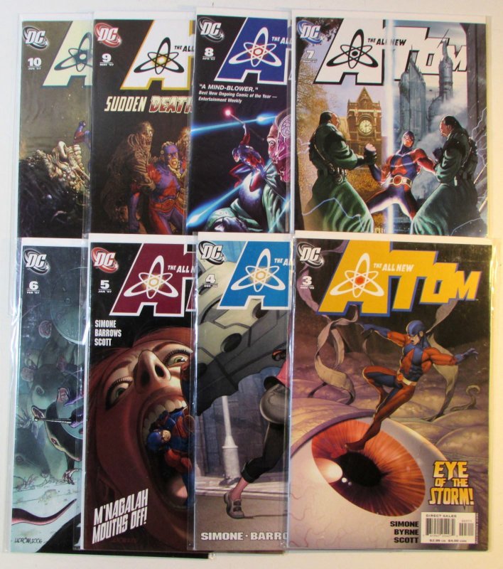 2006 All New Atom Lot 8 #3, 4, 5, 6, 7, 8, 9, 10 DC Comics 1st Print Comic Books