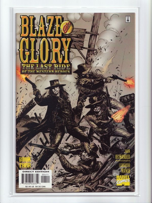 Blaze of Glory 1 - 4 The Last Ride Complete Set Marvel Comics 2000 Series NM