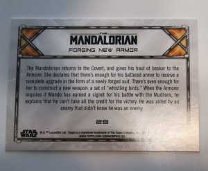2020 Star Wars The Mandalorian Season 1 #29 Forging New Armor