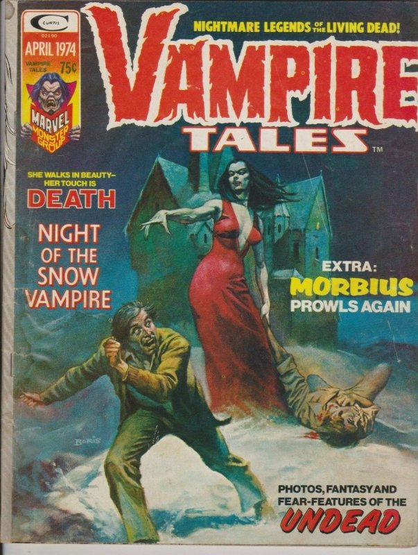 VAMPIRE TALES #4 VG MORBIUS / LILITH / BORIS COVER 1974  MARVEL COMICS 