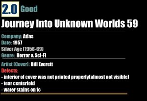 Journey Into Unknown Worlds 59 (1957) GD Silver Age Atlas comic